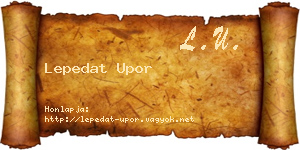 Lepedat Upor névjegykártya