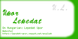 upor lepedat business card